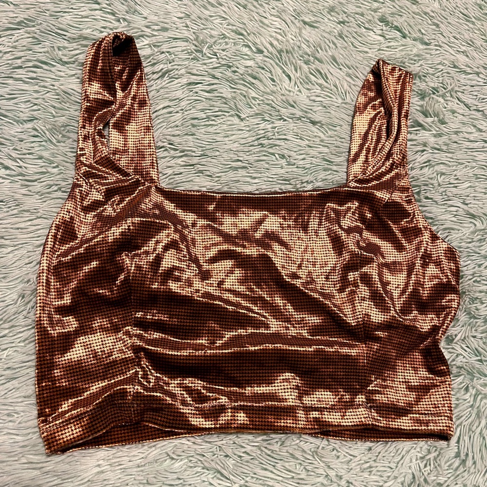 Dolls Kill Houndstooth Super Soft Crop Top